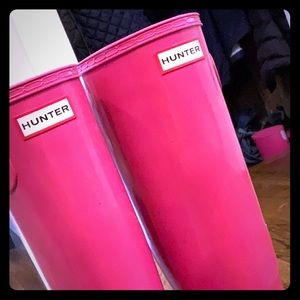 Hot pink Hunter boots